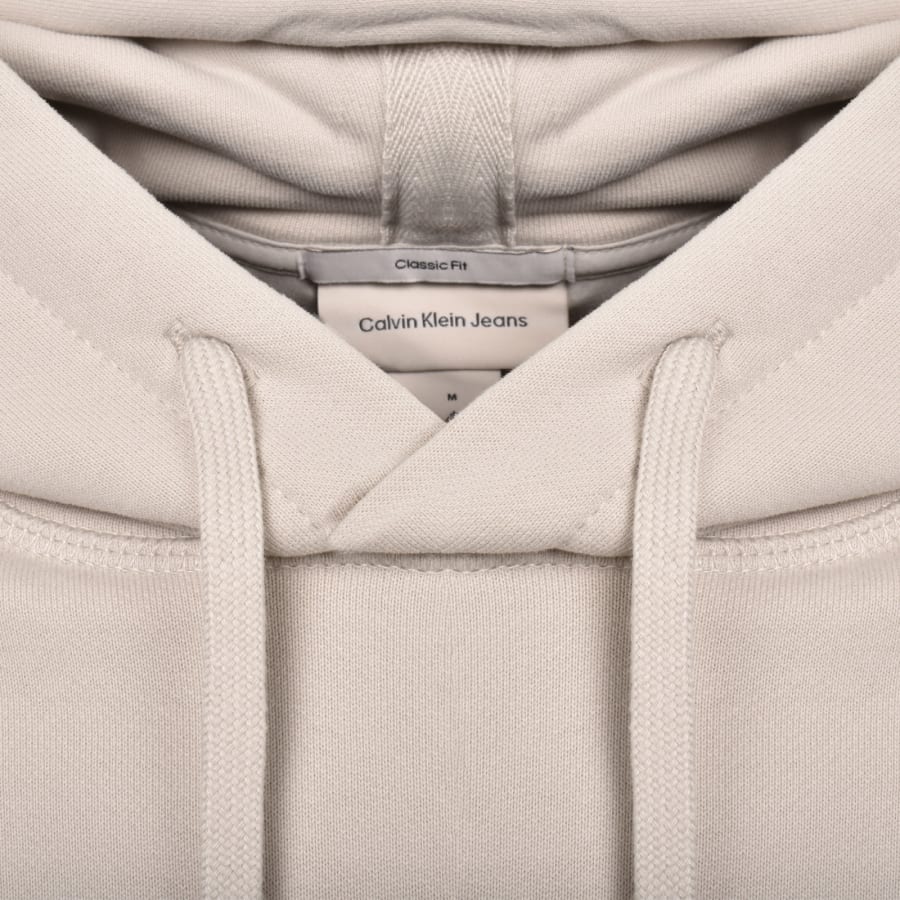 Image number 5 for Calvin Klein Jeans Badge Hoodie Grey
