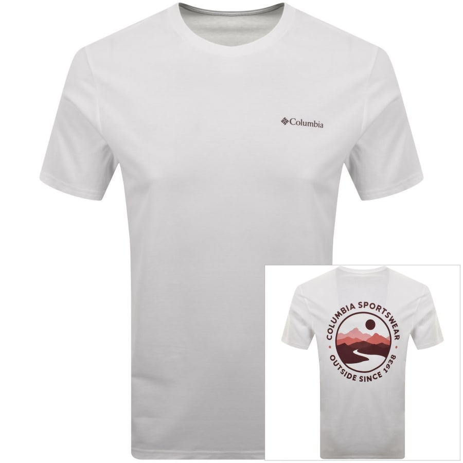 Image number 1 for Columbia Outdoor Back Graphic T Shirt White