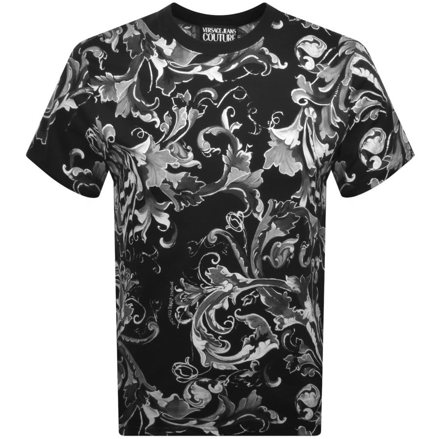 Image number 1 for Versace Jeans Couture All Over Print T Shirt Black