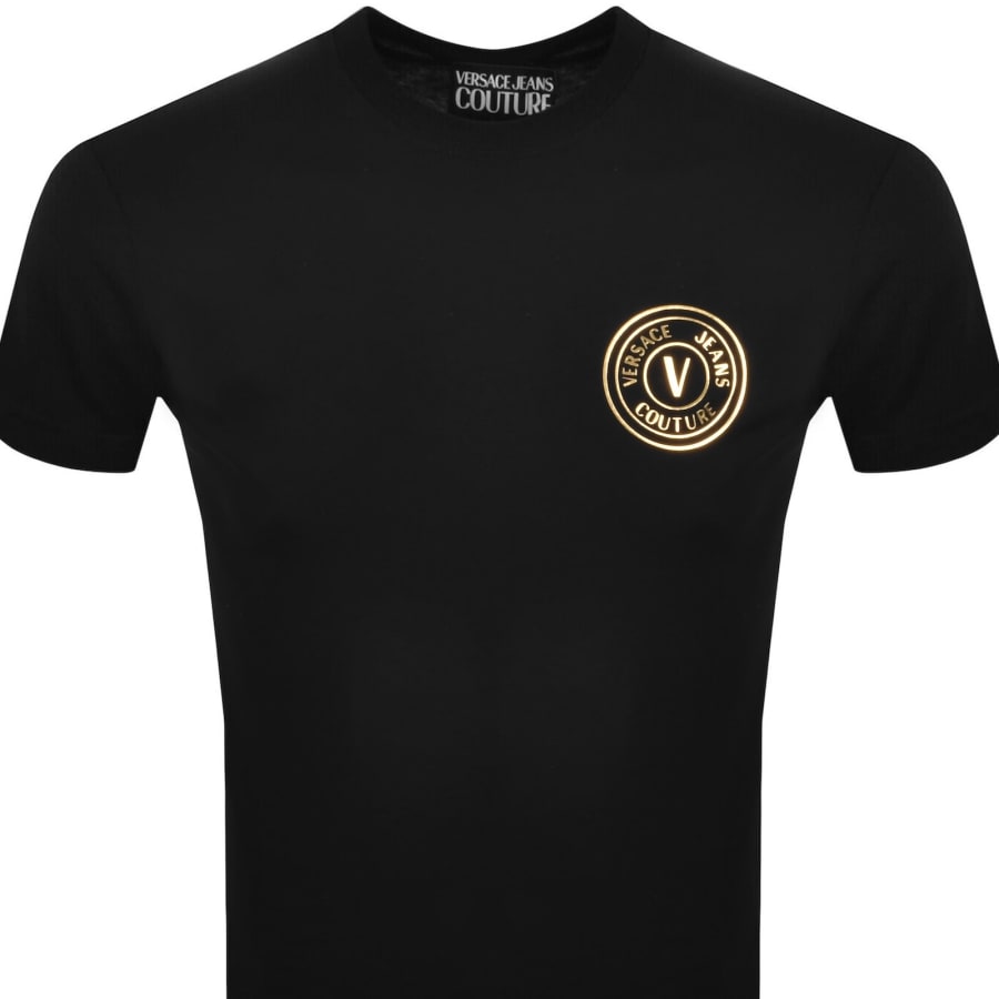 Image number 2 for Versace Jeans Couture Foil Logo T Shirt Black