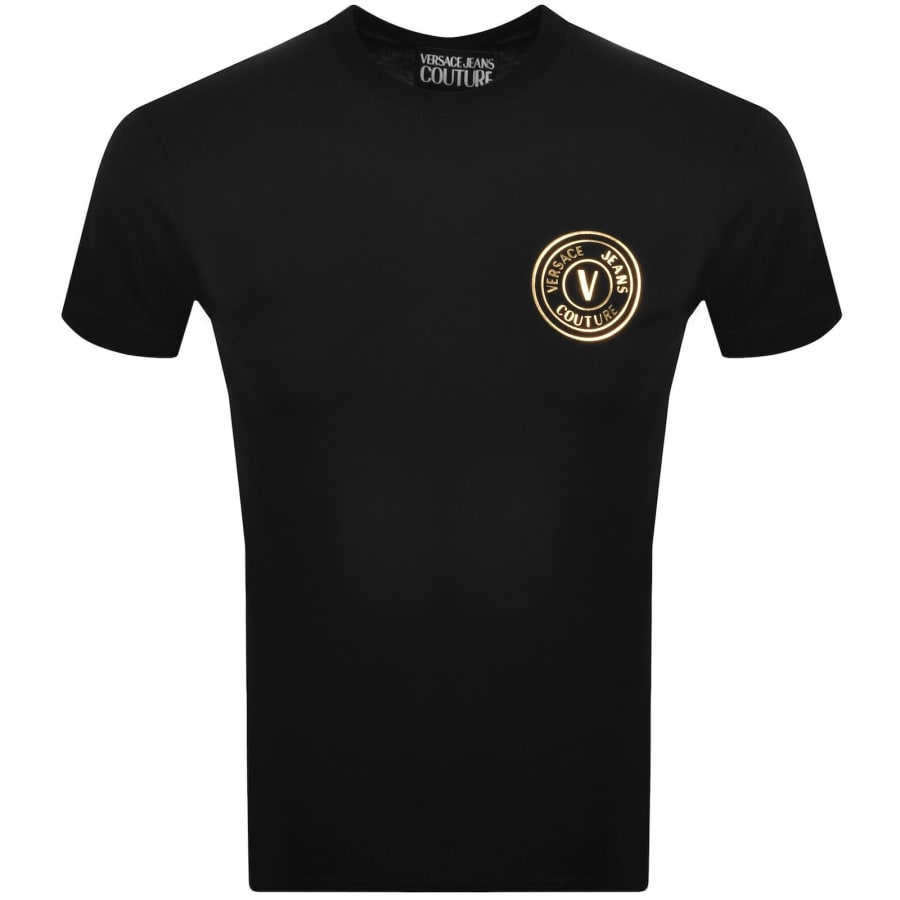 Image number 1 for Versace Jeans Couture Foil Logo T Shirt Black