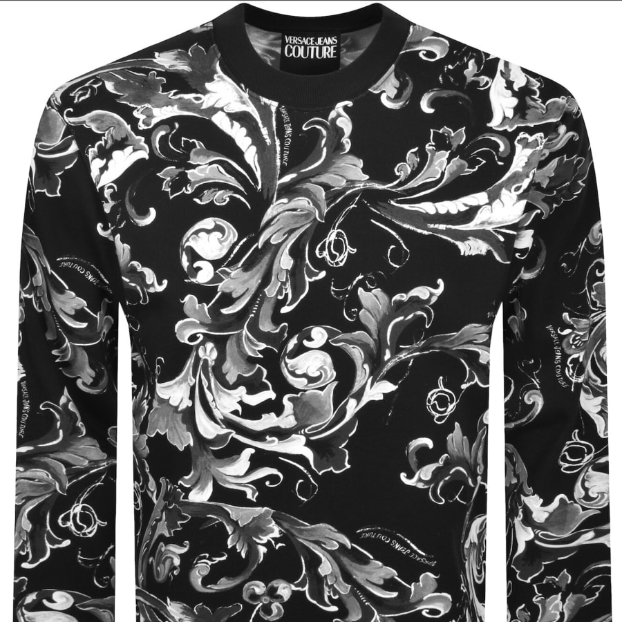 Image number 2 for Versace Jeans Couture Baroque Polo T Shirt Black