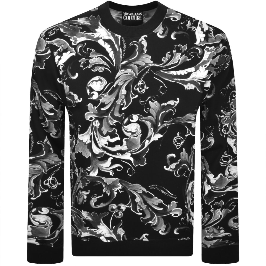 Image number 1 for Versace Jeans Couture Baroque Polo T Shirt Black