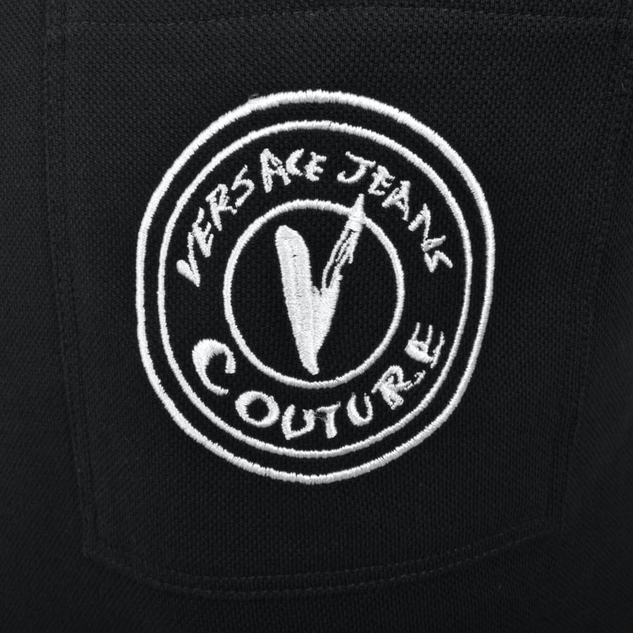 Image number 3 for Versace Jeans Couture V Emblem Polo Black