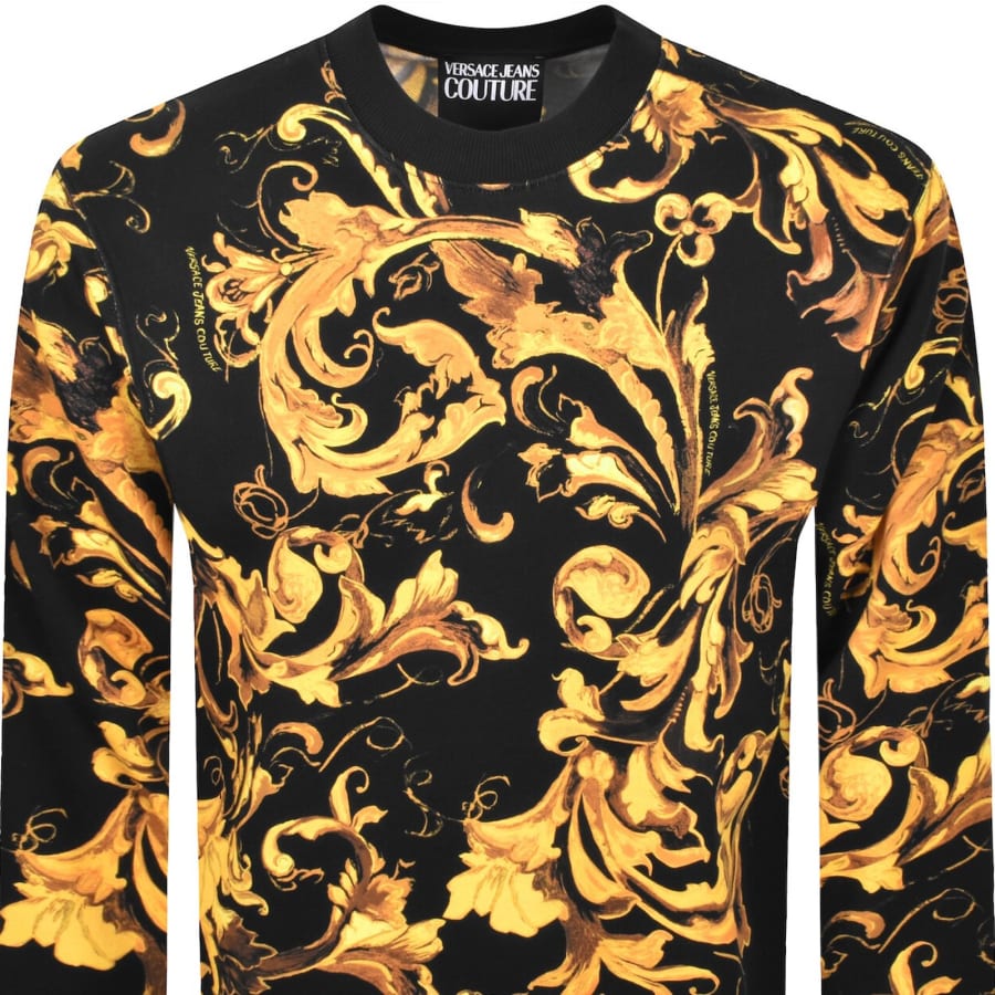 Image number 2 for Versace Jeans Couture Print Sweatshirt Black