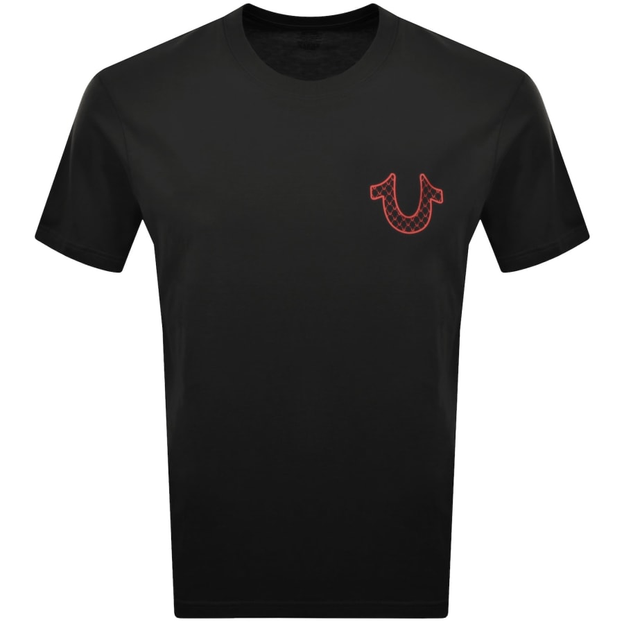 Image number 2 for True Religion Filled Script Buddha T Shirt Black