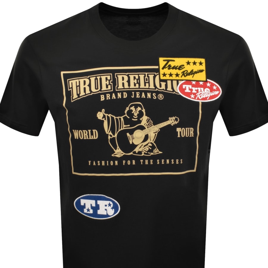 Image number 2 for True Religion Logo Patch T Shirt Black