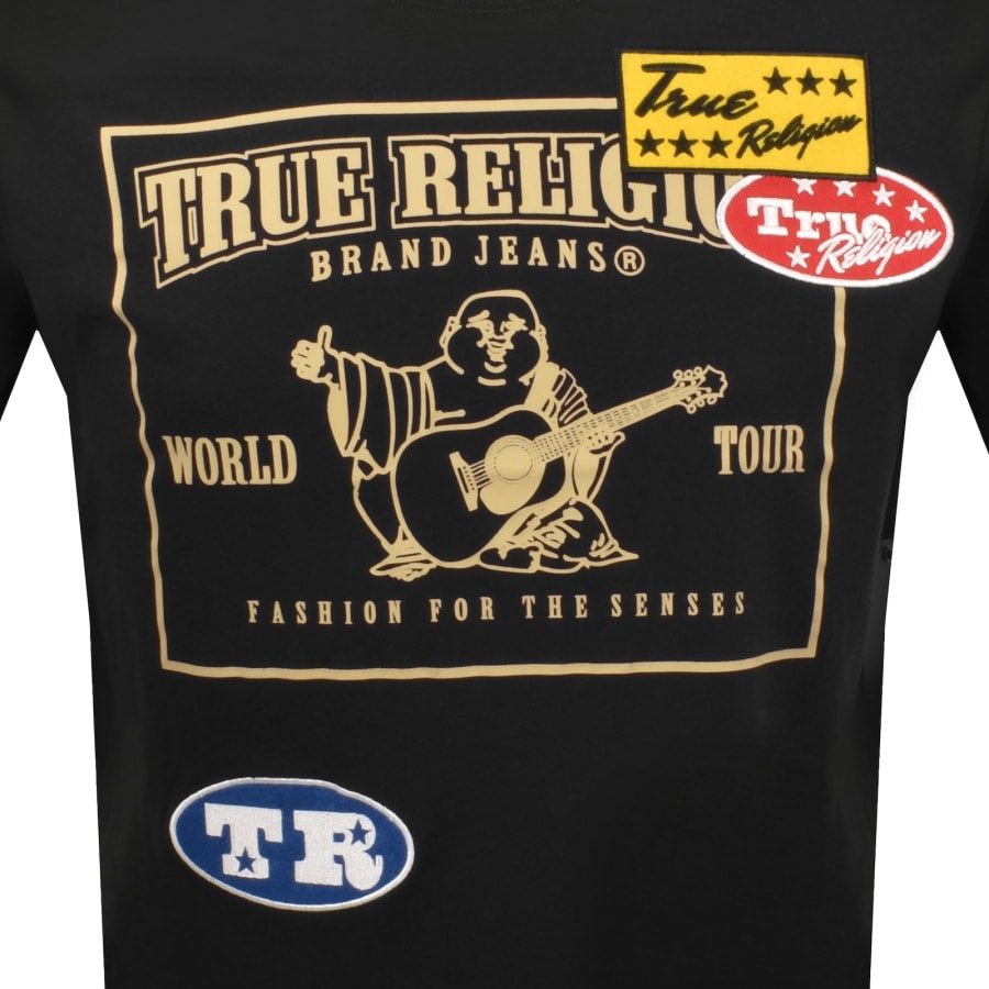 Image number 3 for True Religion Logo Patch T Shirt Black