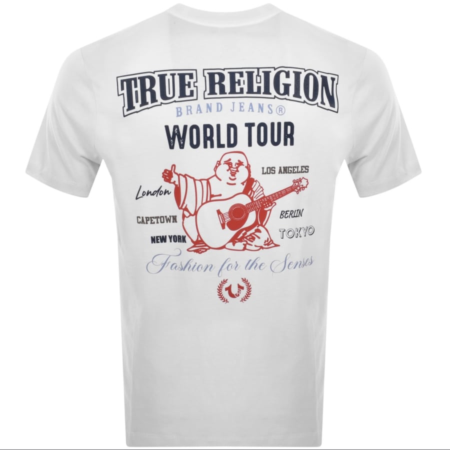Image number 5 for True Religion Multi Overlap T Shirt White