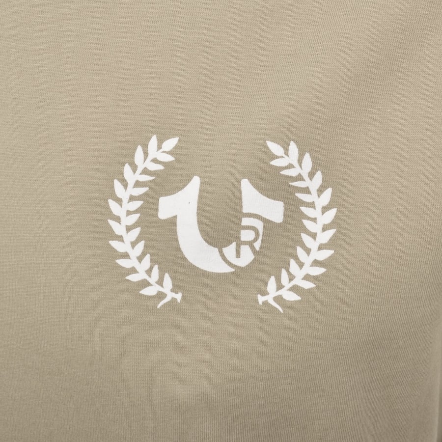 Image number 4 for True Religion Multi Overlap T Shirt Beige