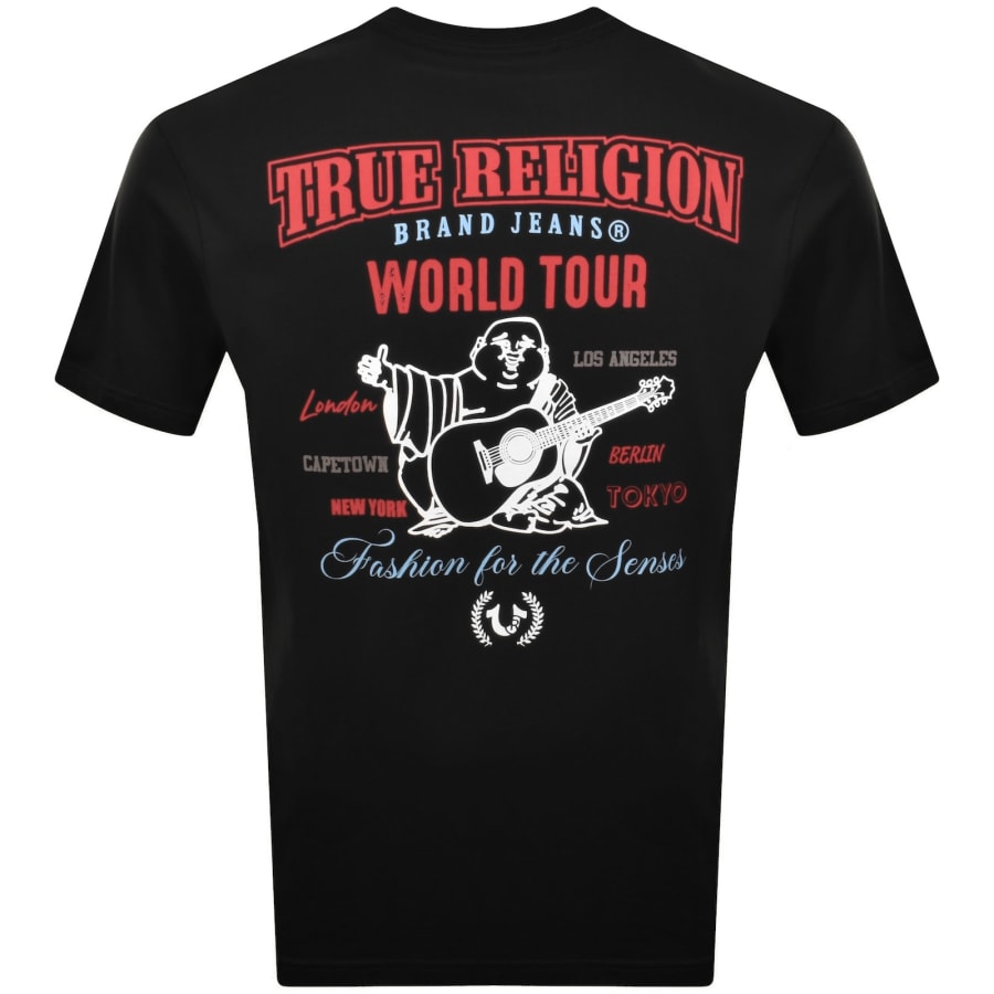 Image number 5 for True Religion Multi Overlap T Shirt Black