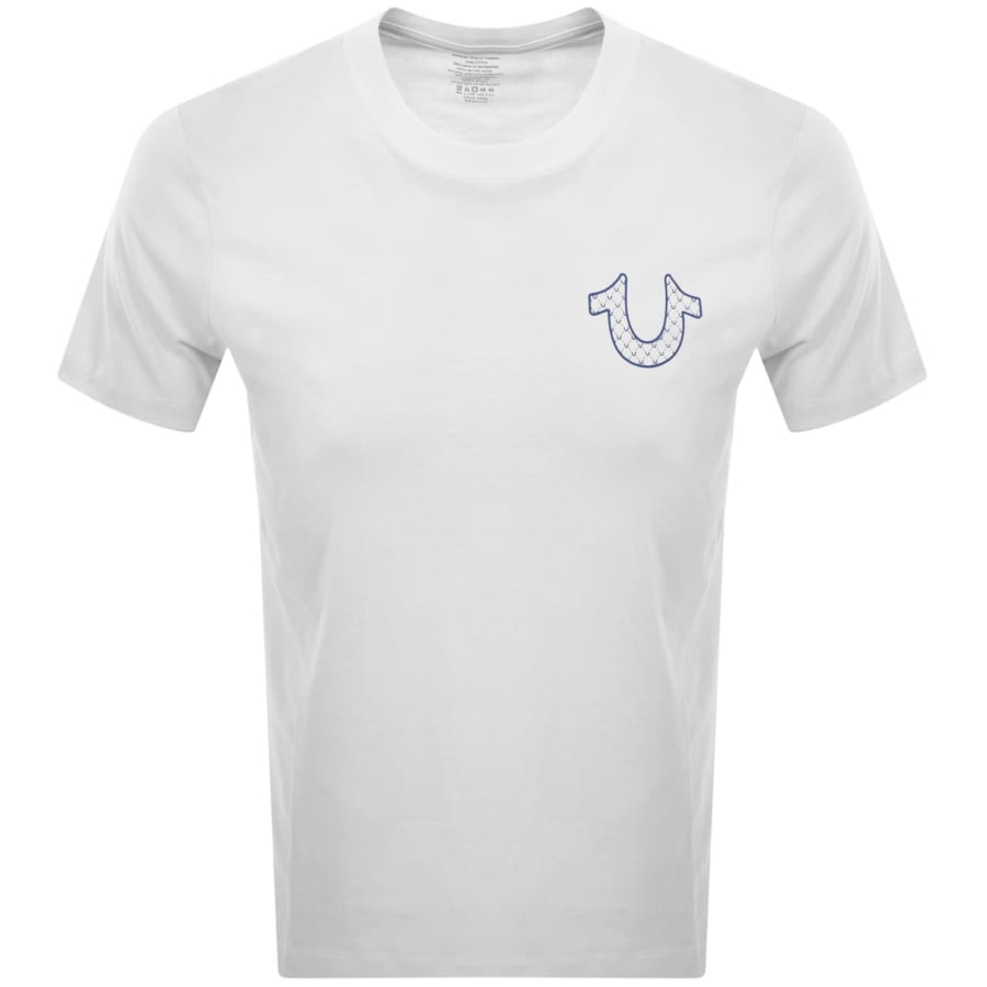 Image number 2 for True Religion Filled Script Buddha T Shirt White
