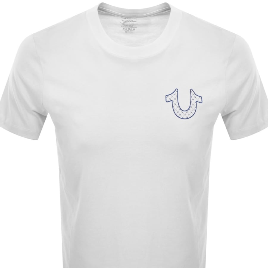 Image number 3 for True Religion Filled Script Buddha T Shirt White