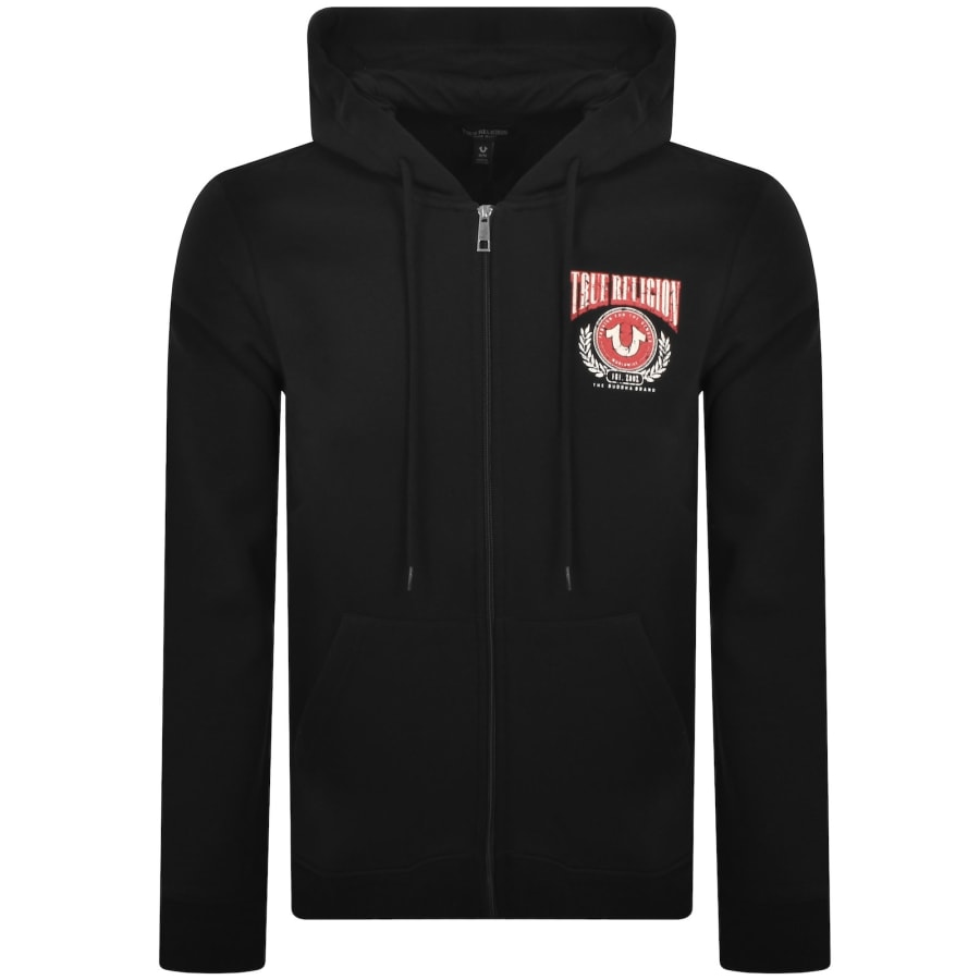 Image number 2 for True Religion College Zip Hoodie Black