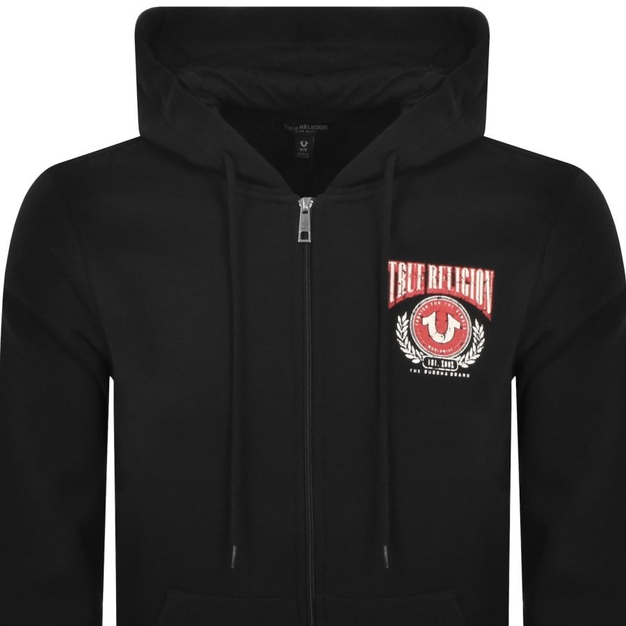 Image number 3 for True Religion College Zip Hoodie Black