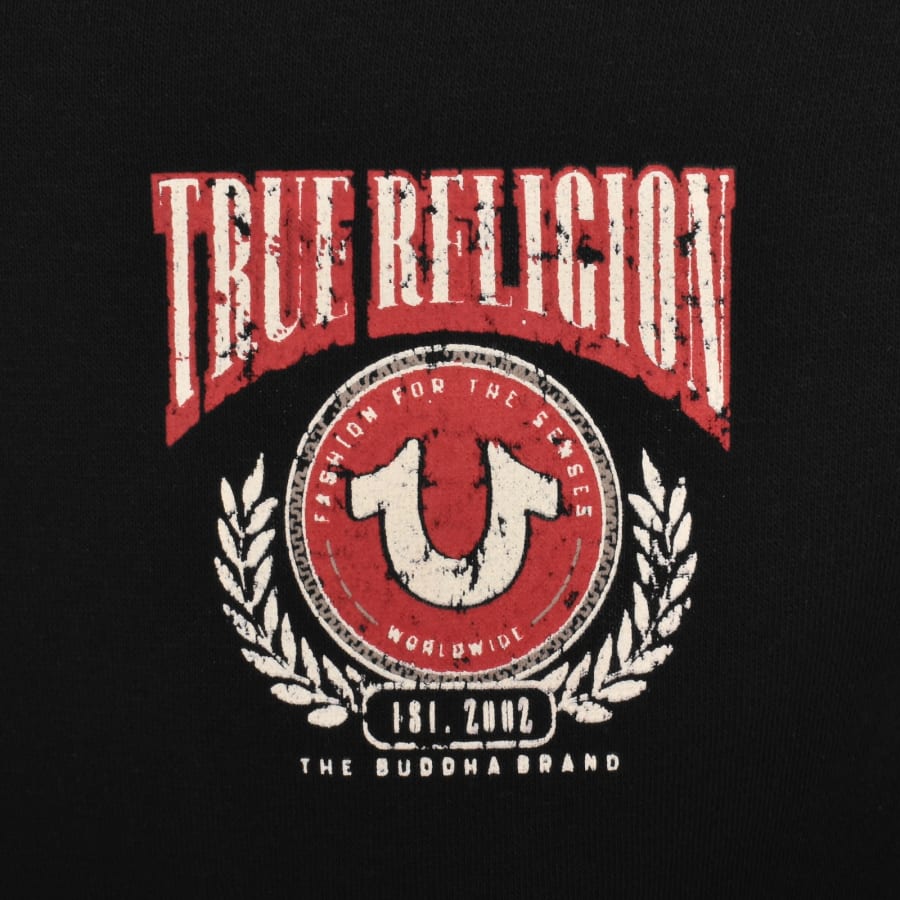 Image number 4 for True Religion College Zip Hoodie Black