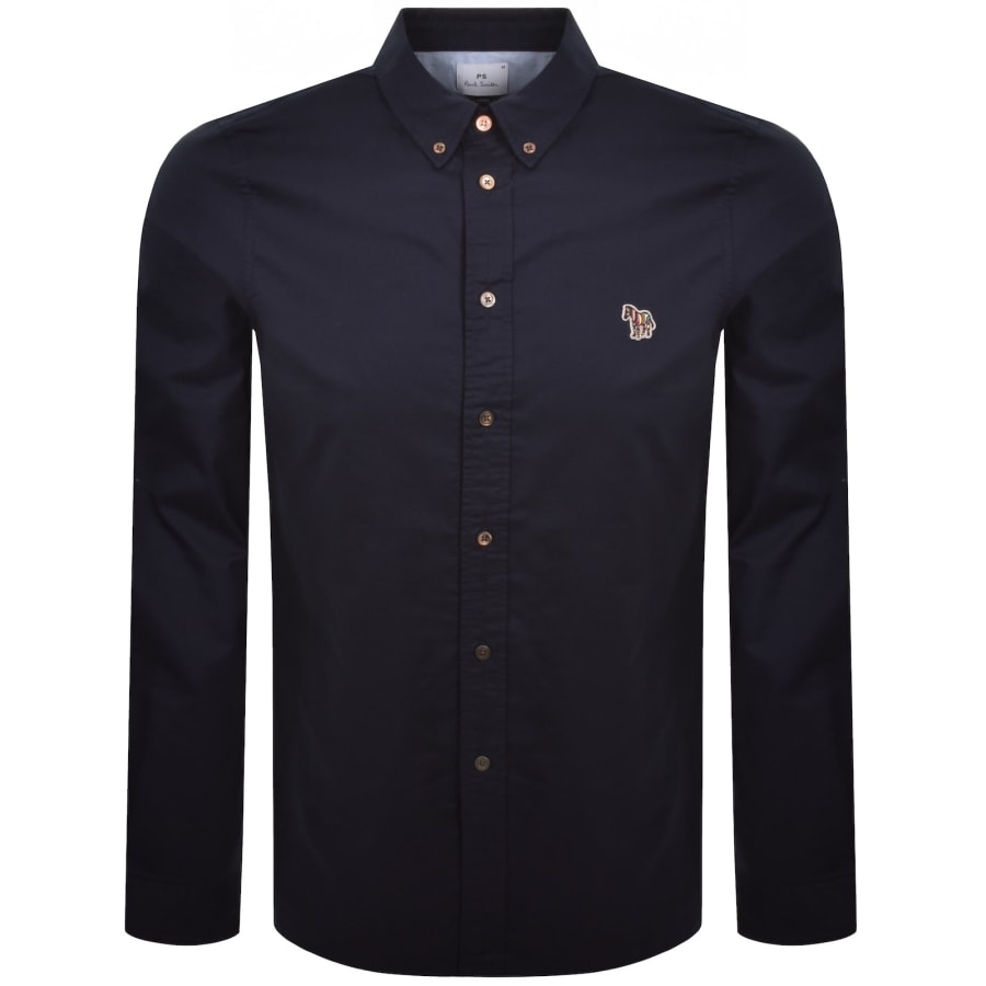 Image number 1 for Paul Smith Long Sleeved Tailored Shirt Navy