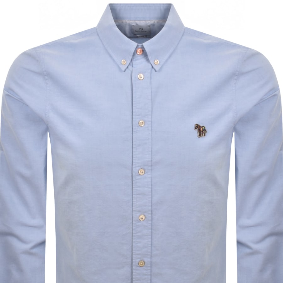 Image number 2 for Paul Smith Long Sleeved Shirt Blue