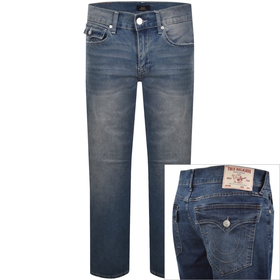 Image number 1 for True Religion Ricky SN NF Straight Jeans Blue