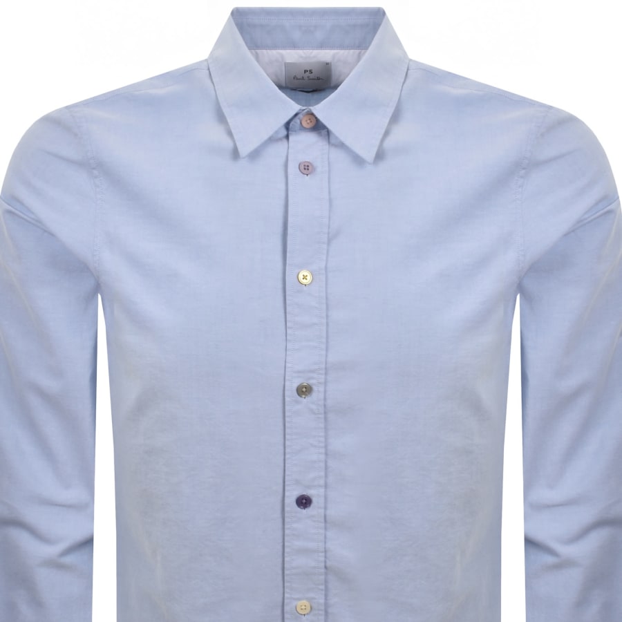 Image number 2 for Paul Smith Long Sleeved Shirt Blue