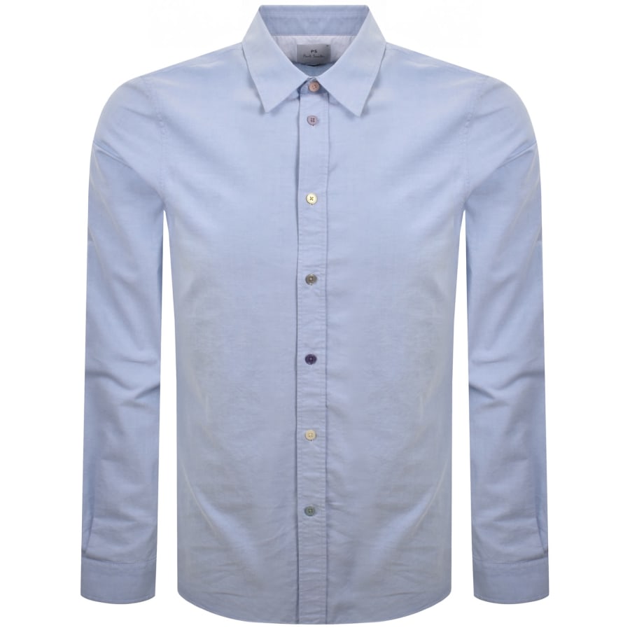 Image number 1 for Paul Smith Long Sleeved Shirt Blue