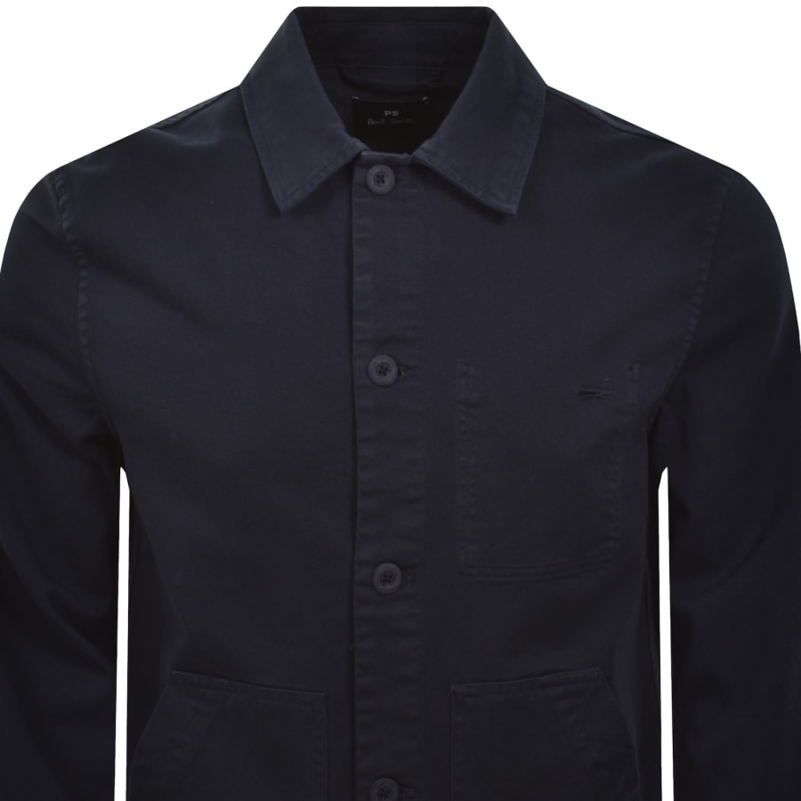 Image number 2 for Paul Smith Chore Overshirt Navy