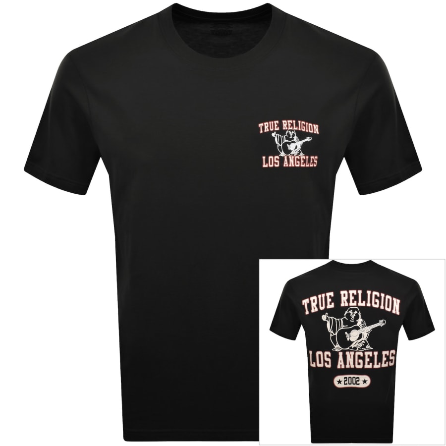 Image number 1 for True Religion Mesh Print T Shirt Black