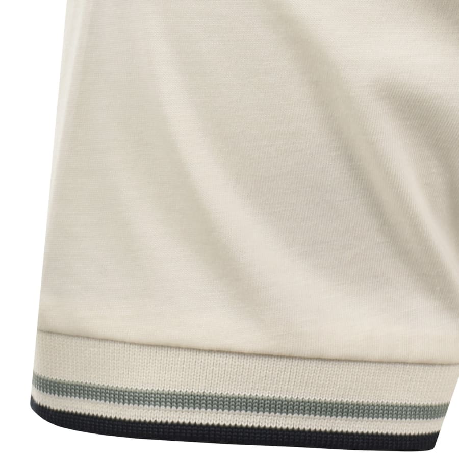 Image number 4 for Fred Perry Twin Tipped T Shirt Cream