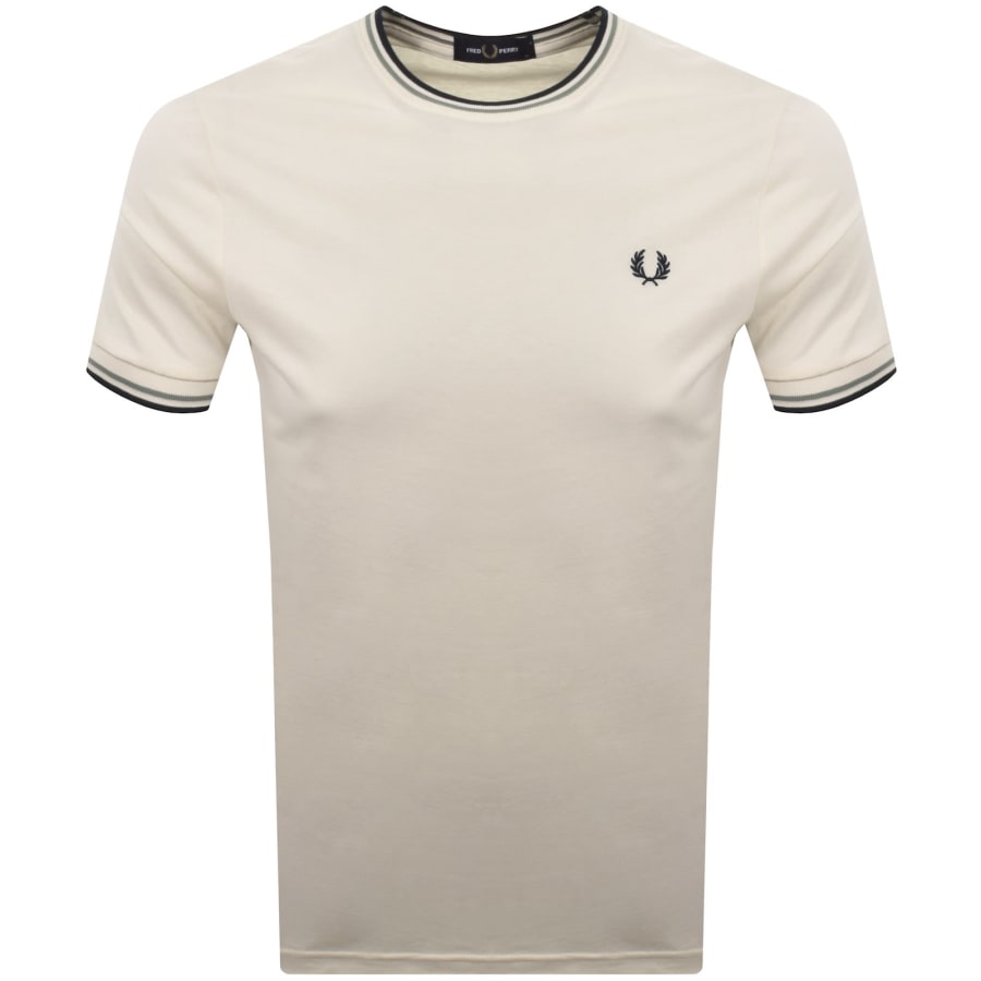 Image number 1 for Fred Perry Twin Tipped T Shirt Cream