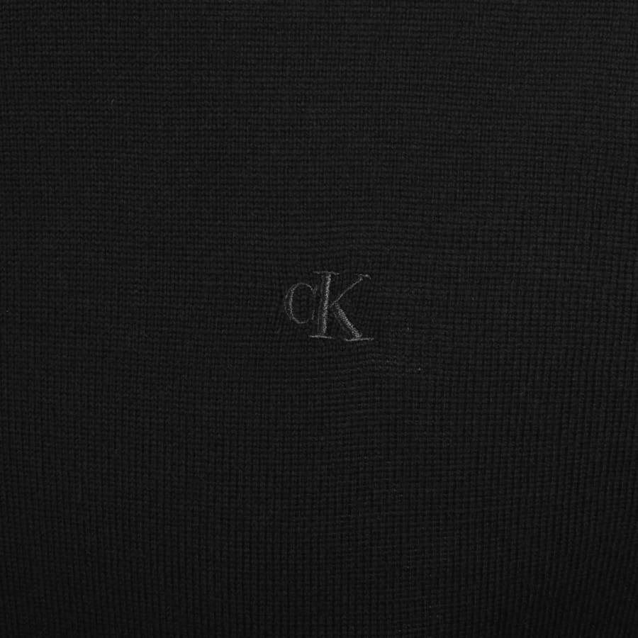 Image number 3 for Calvin Klein Knit Polo T Shirt Black