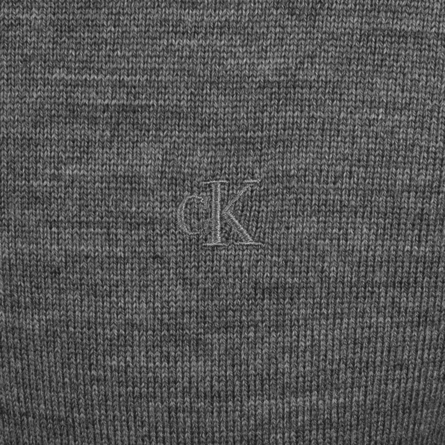 Image number 3 for Calvin Klein Knit Polo T Shirt Grey