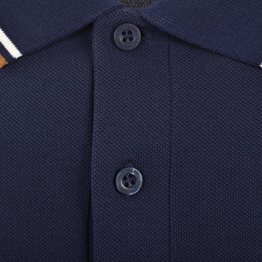 Image number 4 for Fred Perry Twin Tipped Polo T Shirt Blue