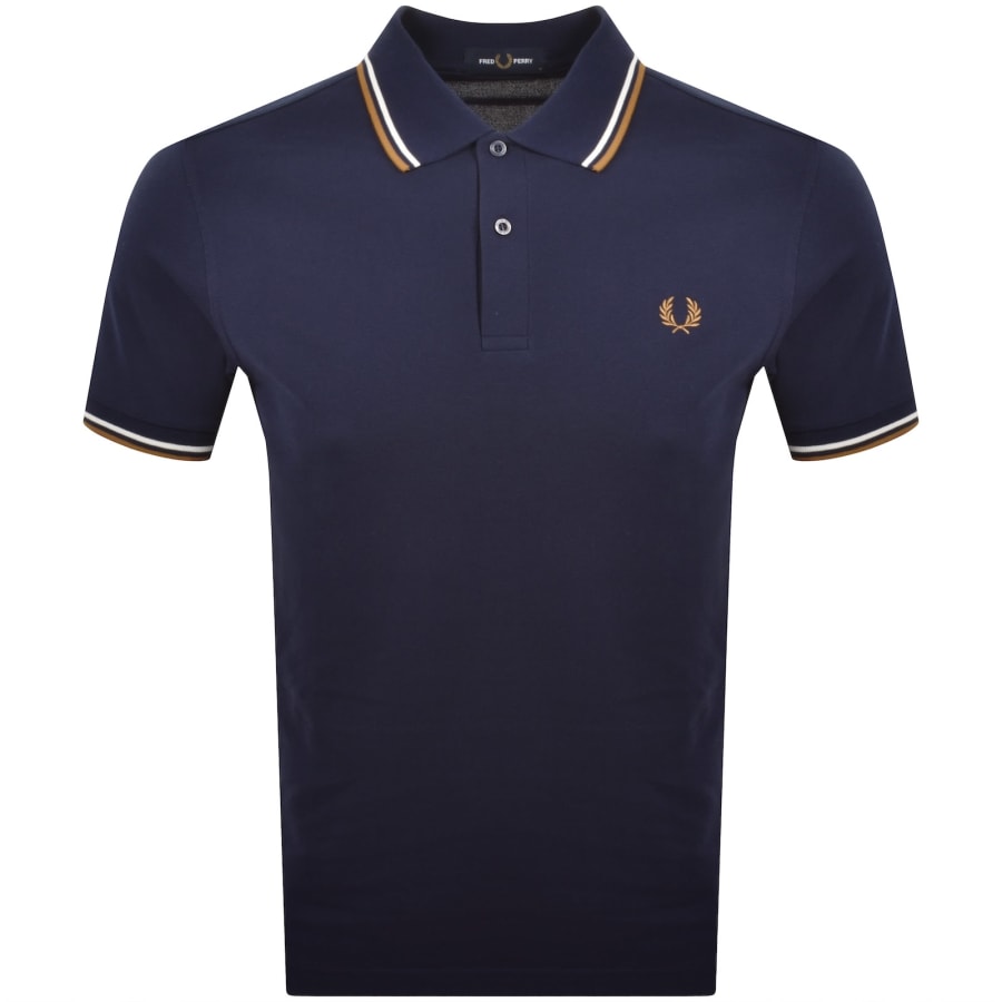 Image number 1 for Fred Perry Twin Tipped Polo T Shirt Blue