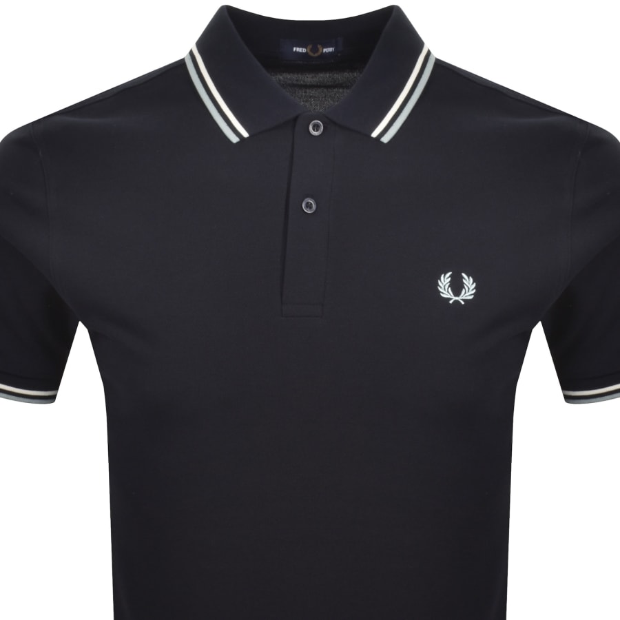 Image number 2 for Fred Perry Twin Tipped Polo T Shirt Navy
