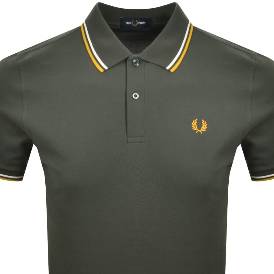 Image number 2 for Fred Perry Twin Tipped Polo T Shirt Green