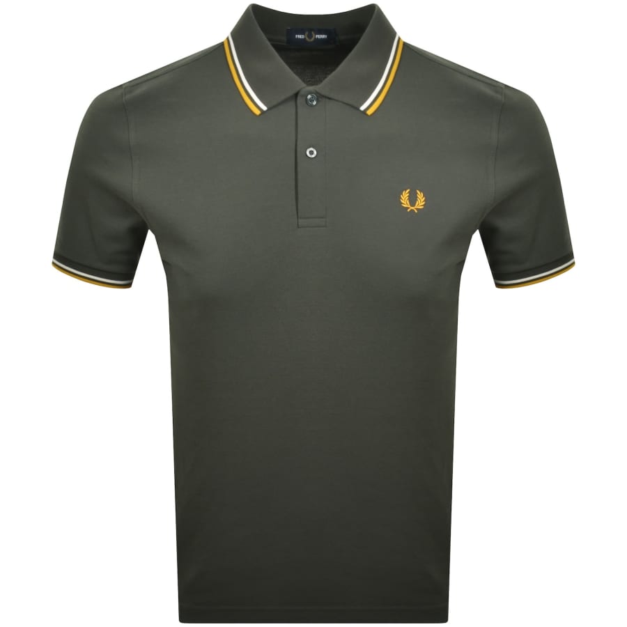 Image number 1 for Fred Perry Twin Tipped Polo T Shirt Green