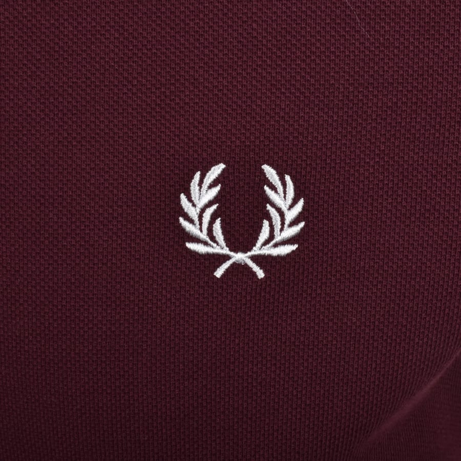 Image number 3 for Fred Perry Twin Tipped Polo T Shirt Burgundy