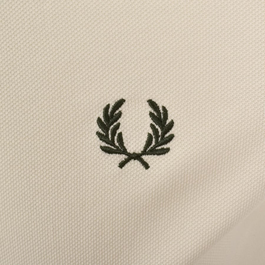 Image number 3 for Fred Perry Twin Tipped Polo T Shirt Cream