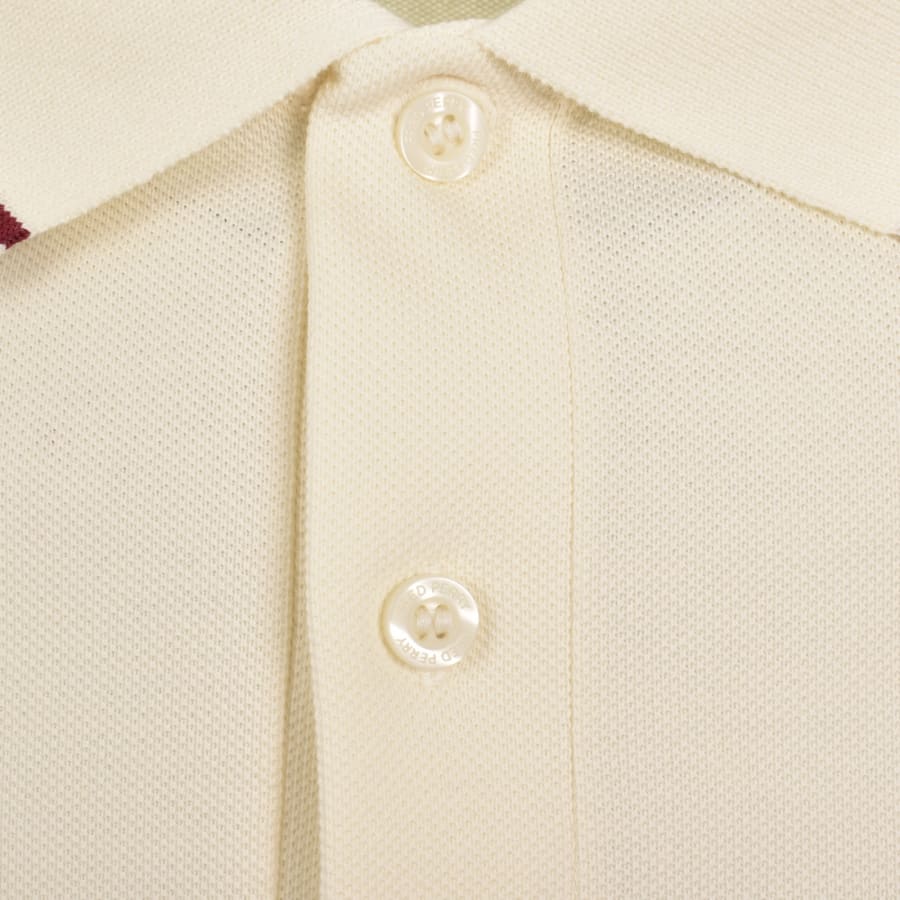 Image number 4 for Fred Perry Twin Tipped Polo T Shirt Cream