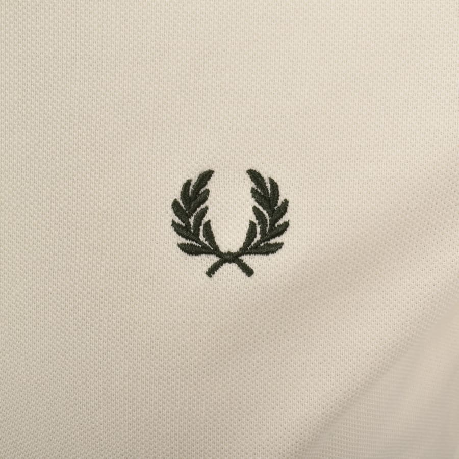 Image number 3 for Fred Perry Plain Polo T Shirt Cream