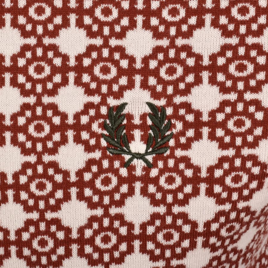 Image number 3 for Fred Perry Knit Polo Shirt Red