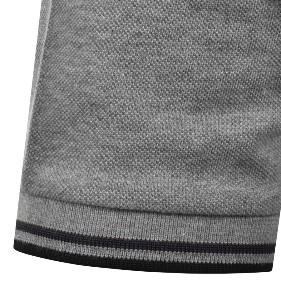Image number 5 for Fred Perry Twin Tipped Polo T Shirt Grey