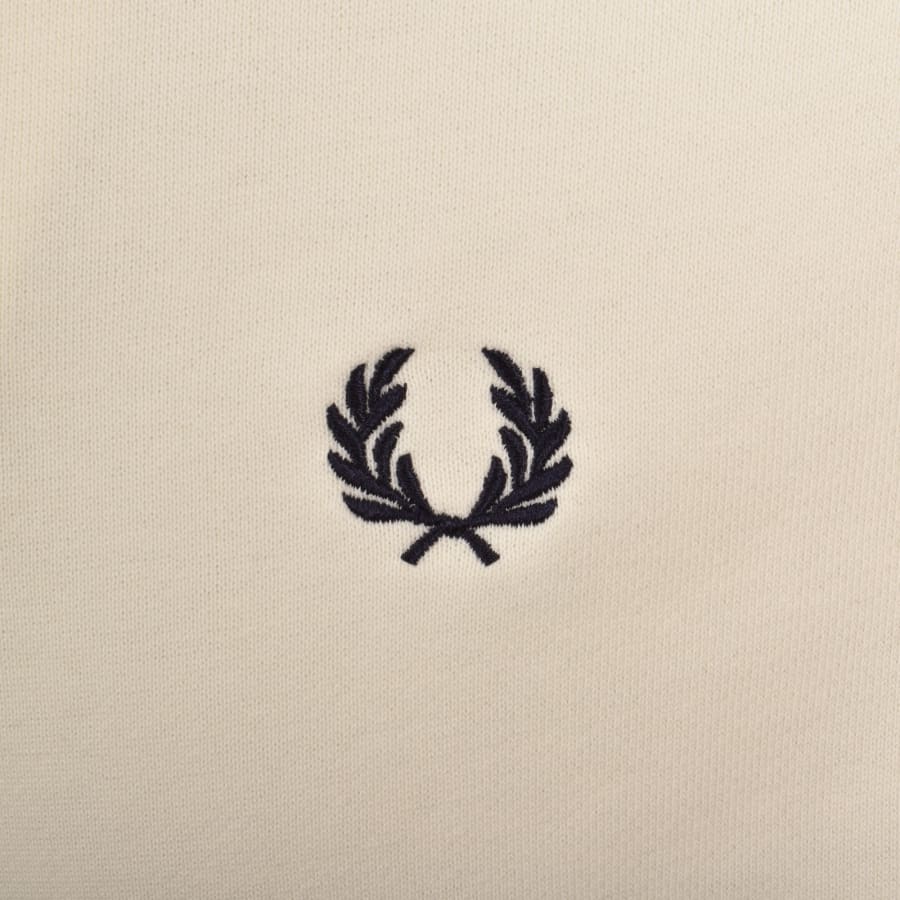 Image number 3 for Fred Perry Collared Sweatshirt Cream