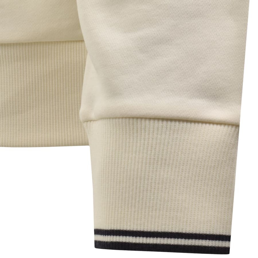 Image number 5 for Fred Perry Collared Sweatshirt Cream
