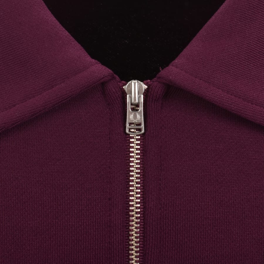 Image number 4 for Fred Perry Collared Sweatshirt Purple