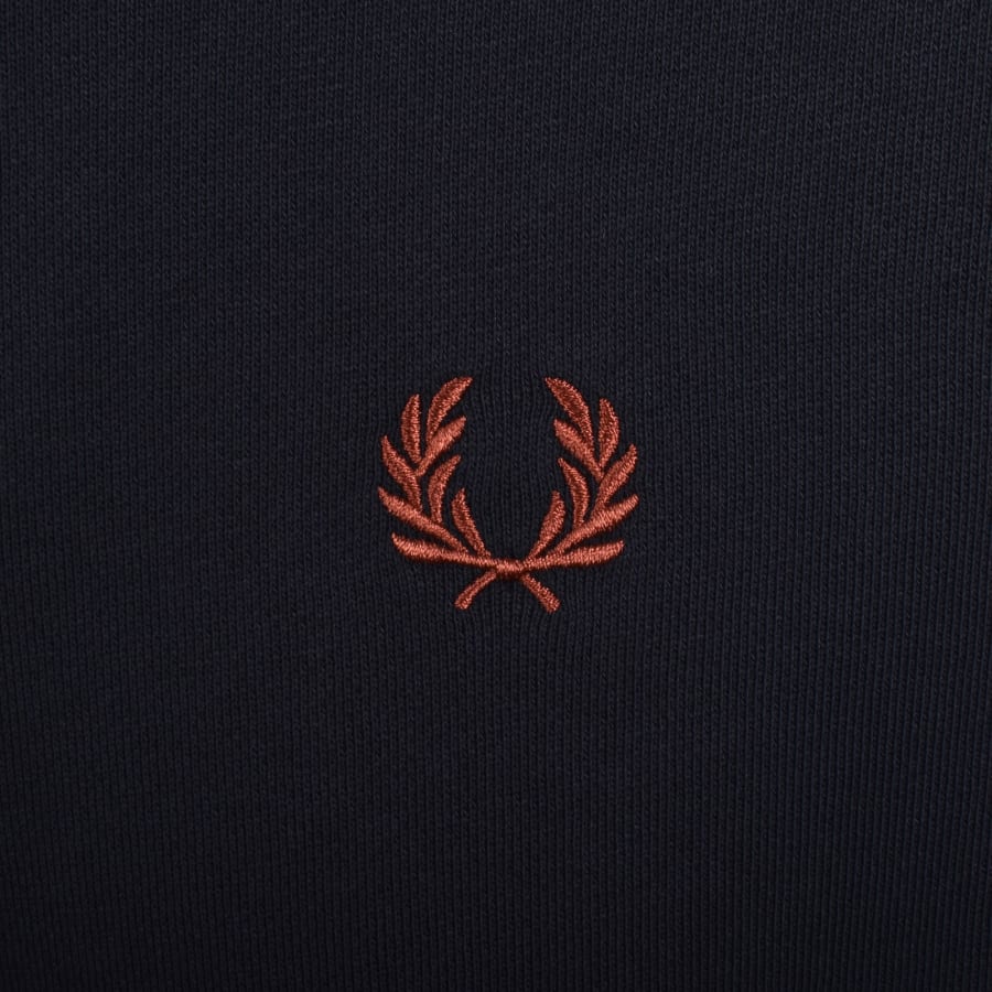 Image number 3 for Fred Perry Collared Sweatshirt Navy