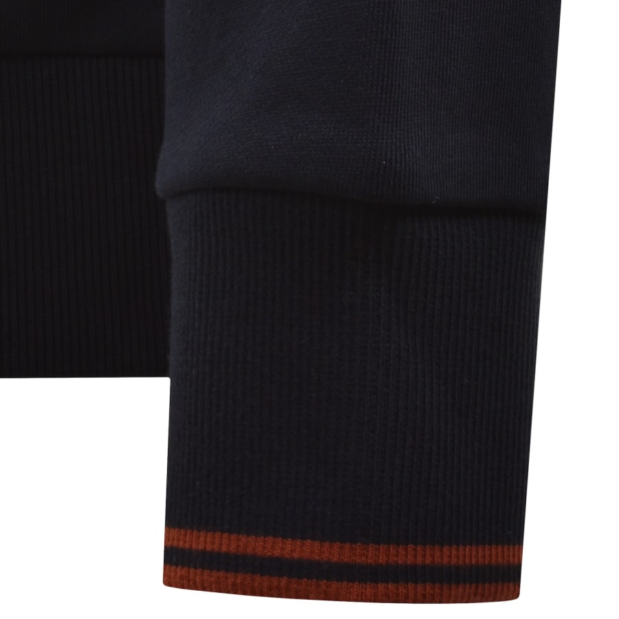 Image number 5 for Fred Perry Collared Sweatshirt Navy