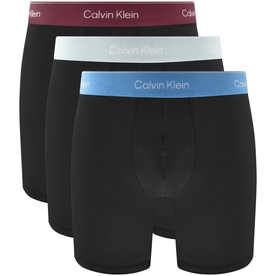 Image number 1 for Calvin Klein Underwear 3 Pack Boxer Briefs Black