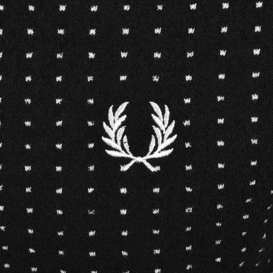 Image number 3 for Fred Perry Knit Polo Shirt Black