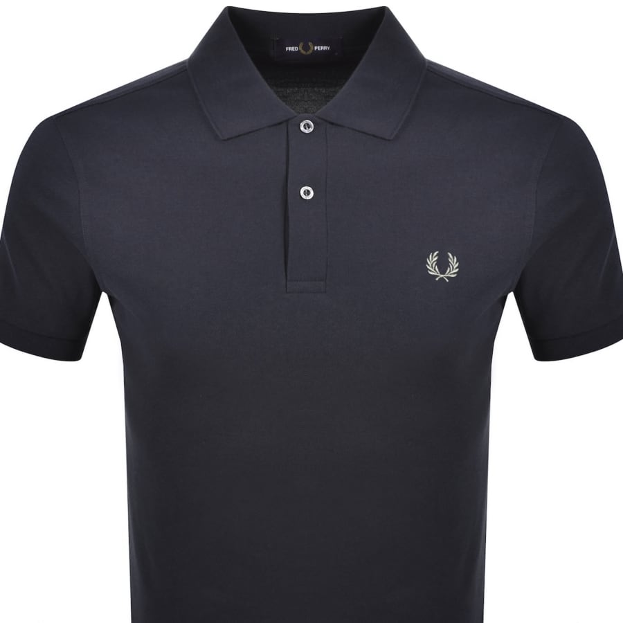 Image number 2 for Fred Perry Plain Polo T Shirt Navy